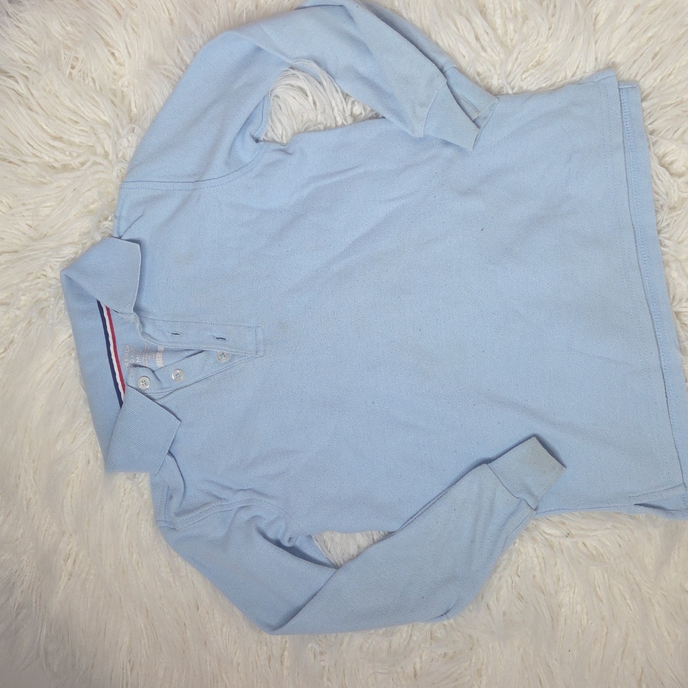French Toast Light Blue Polo Shirt Sz 8 (M)